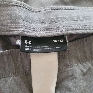 Mens Under Armour Charcoal Relaxed Fit Pants 34/32